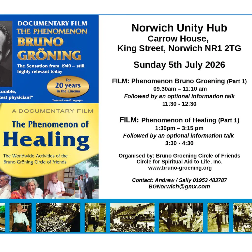 Part 1- The Phenomenon Bruno Groening Film + Information Lecture at Norwich Unity Hub