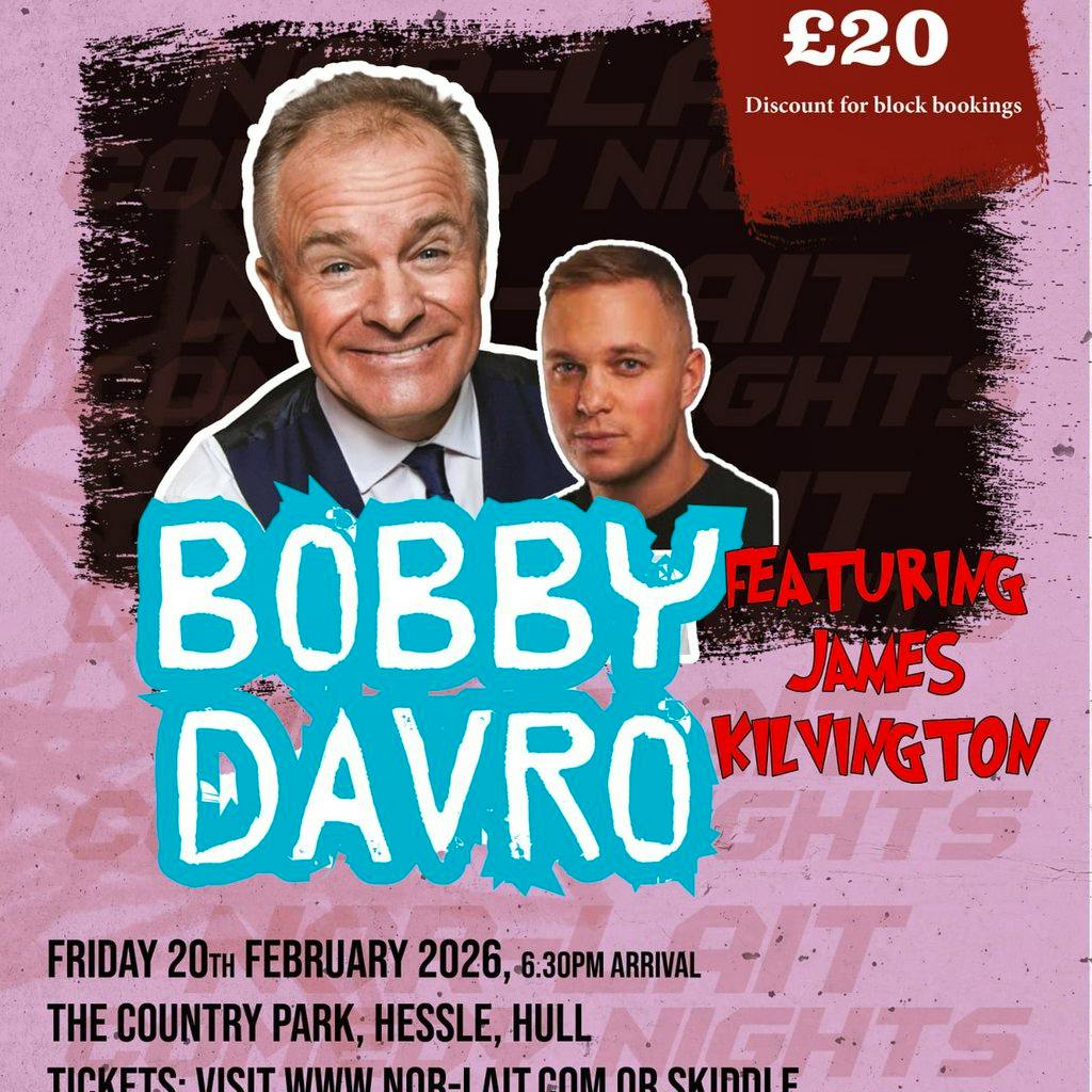 A night with Bobby Davro at The Counry Park Hull