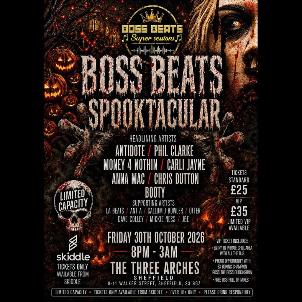 Boss Beats Super Sessions Spooktacular at The Three Arches