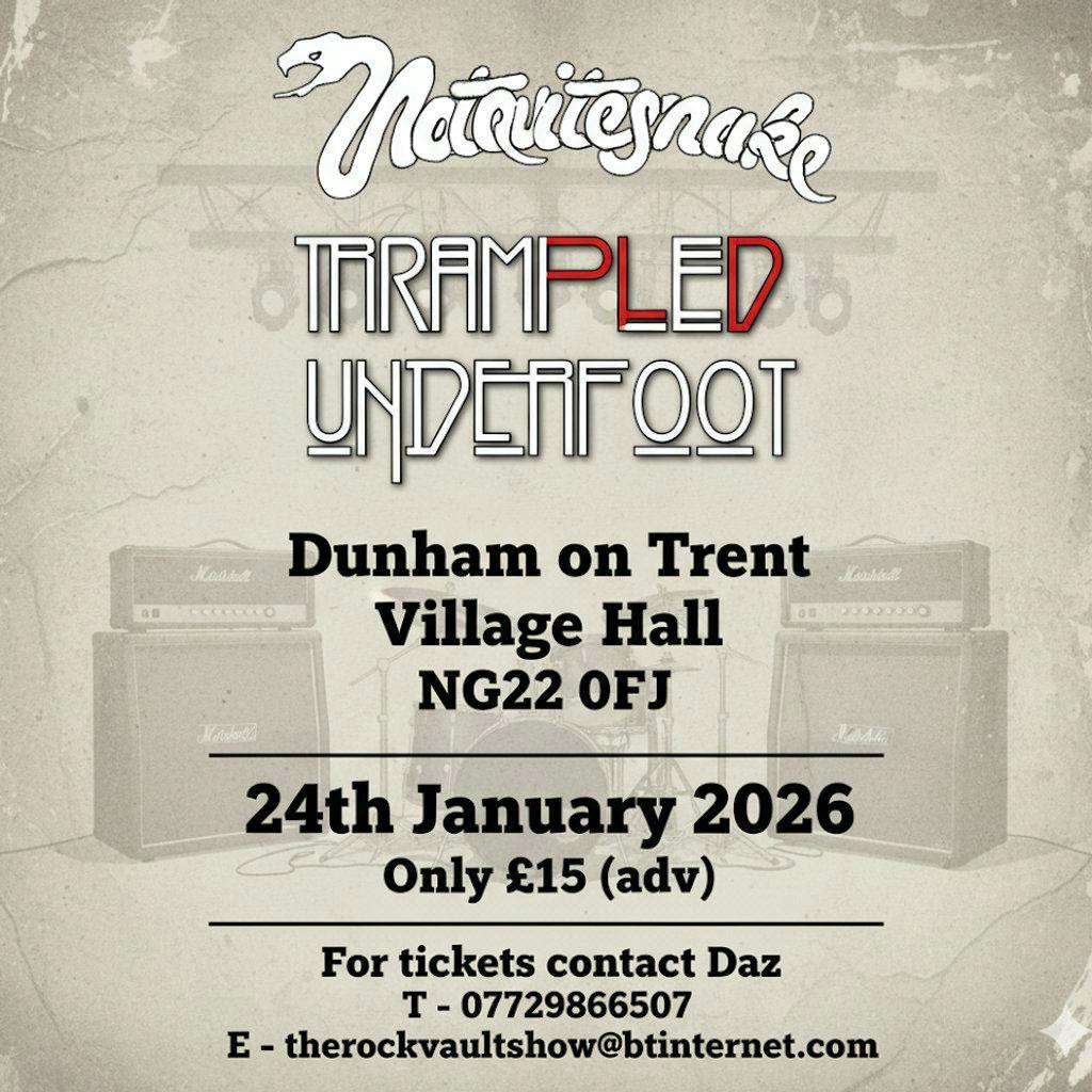 NotQuiteSnake/Trampled Underfoot at Dunham On Trent Village Hall