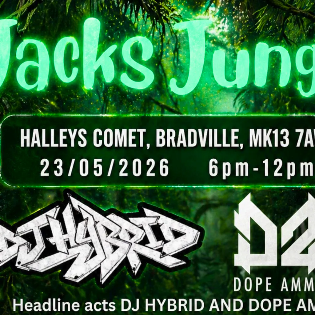 Jacks Jungle with DJ Hybrid & Dope Ammo at Halleys Comet