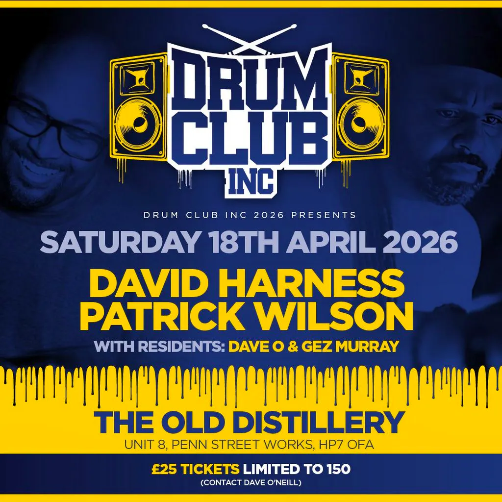 Drum Club Inc with guest David Harness & Patrick Wilson at The Old Distillery