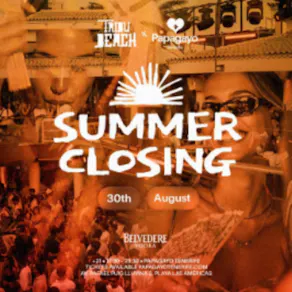 Closing Papagayo x Tribu Beach . Dom. 30 de Agosto 2026