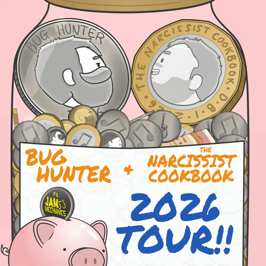 Bug Hunter, The Narcissist Cookbook & Jam Mechanics at Hare And Hounds Kings Heath