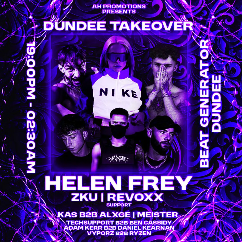 AHpromotions presents:DUNDEE TAKEOVER at Beat Generator Dundee