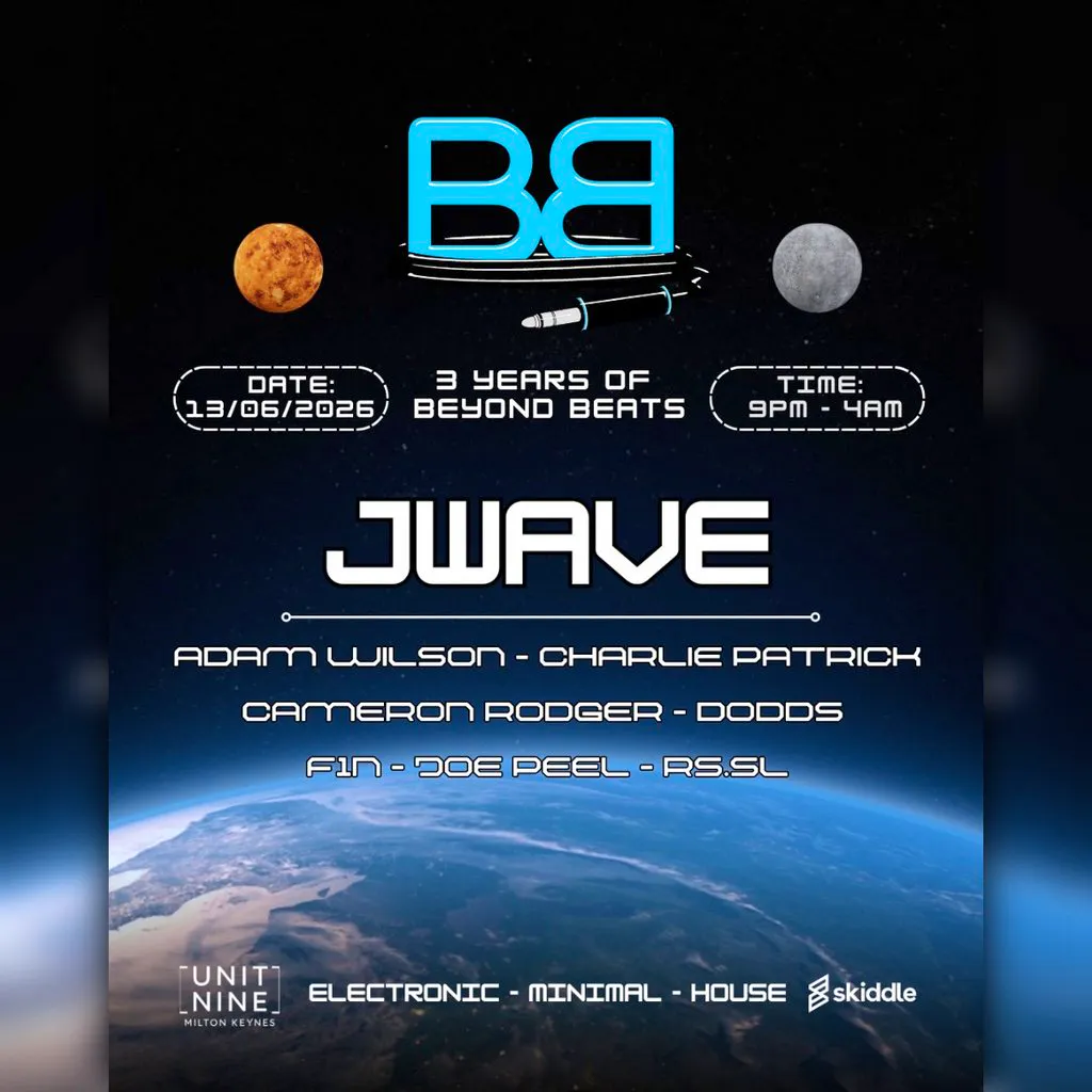 JWave in Milton Keynes for Beyond Beats 3rd Birthday at Unit Nine
