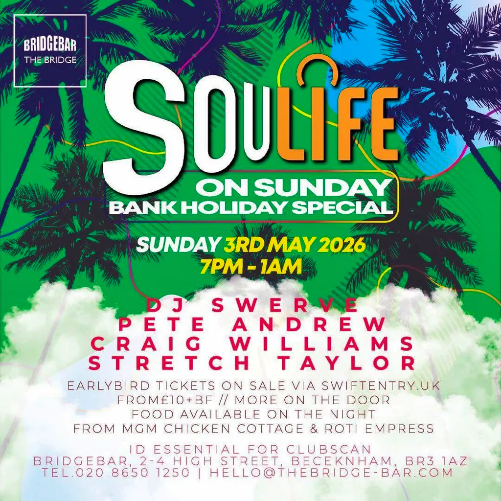 Soulife on Sunday at Bridgebar at Bridgebar Beckenham