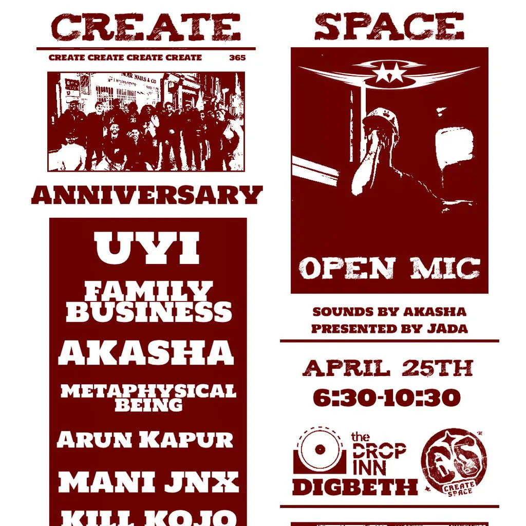 Create Space Anniversary at Drop Inn Digbeth