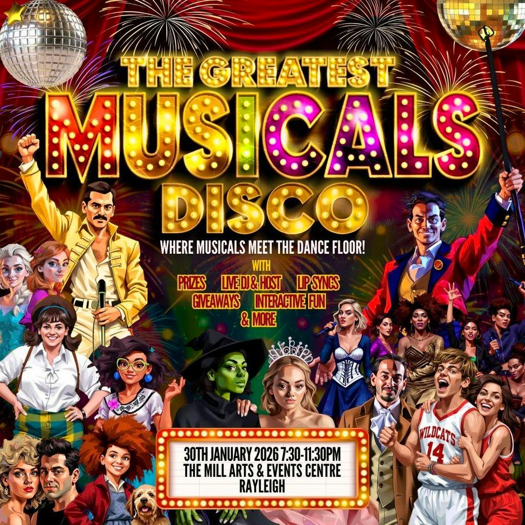 The Greatest MUSICALS Disco - Rayleigh at The Mill Arts And Events Centre