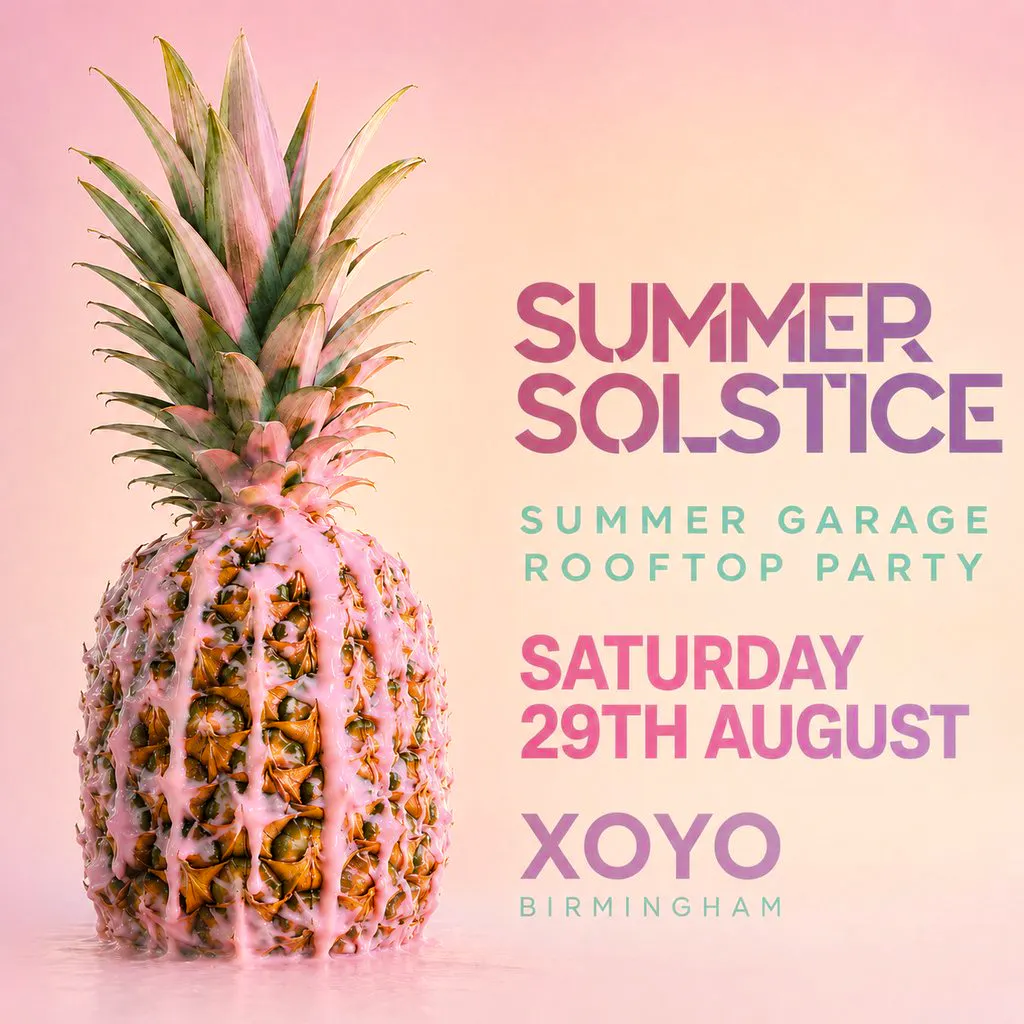 Summer Garage Rooftop Rave - Saturday 29th August - Birmingham at XOYO Rooftop