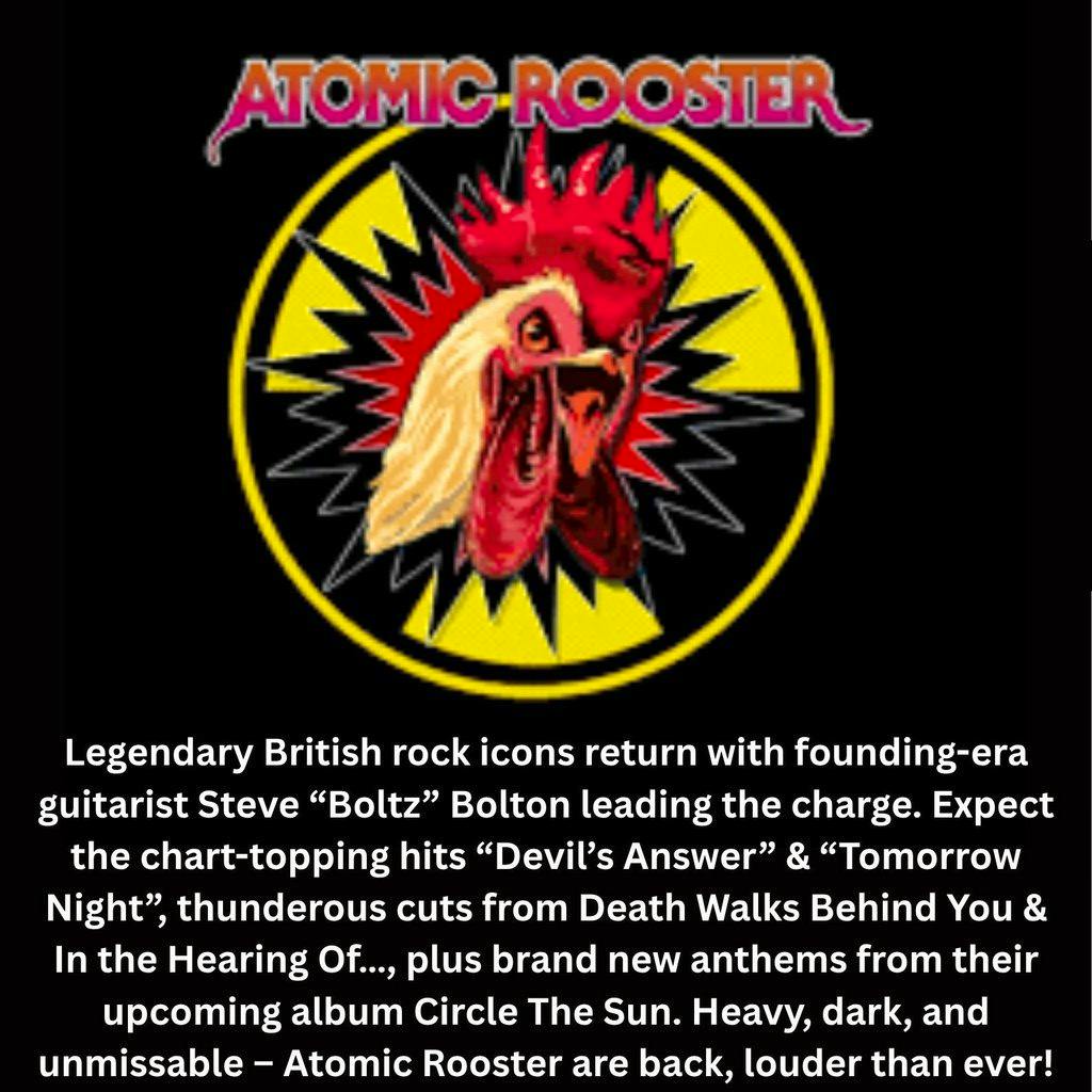 Tickets: Atomic Rooster | The Bungalow Bar Paisley Fri 20 February