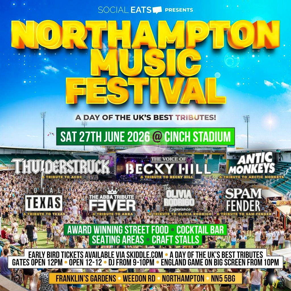 Northampton Saints Music Festival 2026 at Northampton Saints Rugby Club 