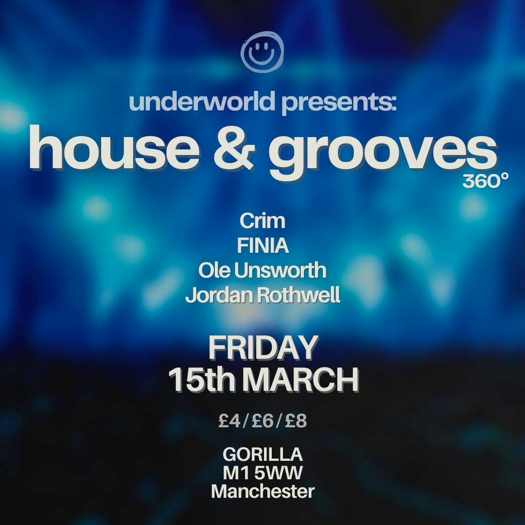 Underworld Presents House & Grooves 360° Tickets Gorilla Manchester