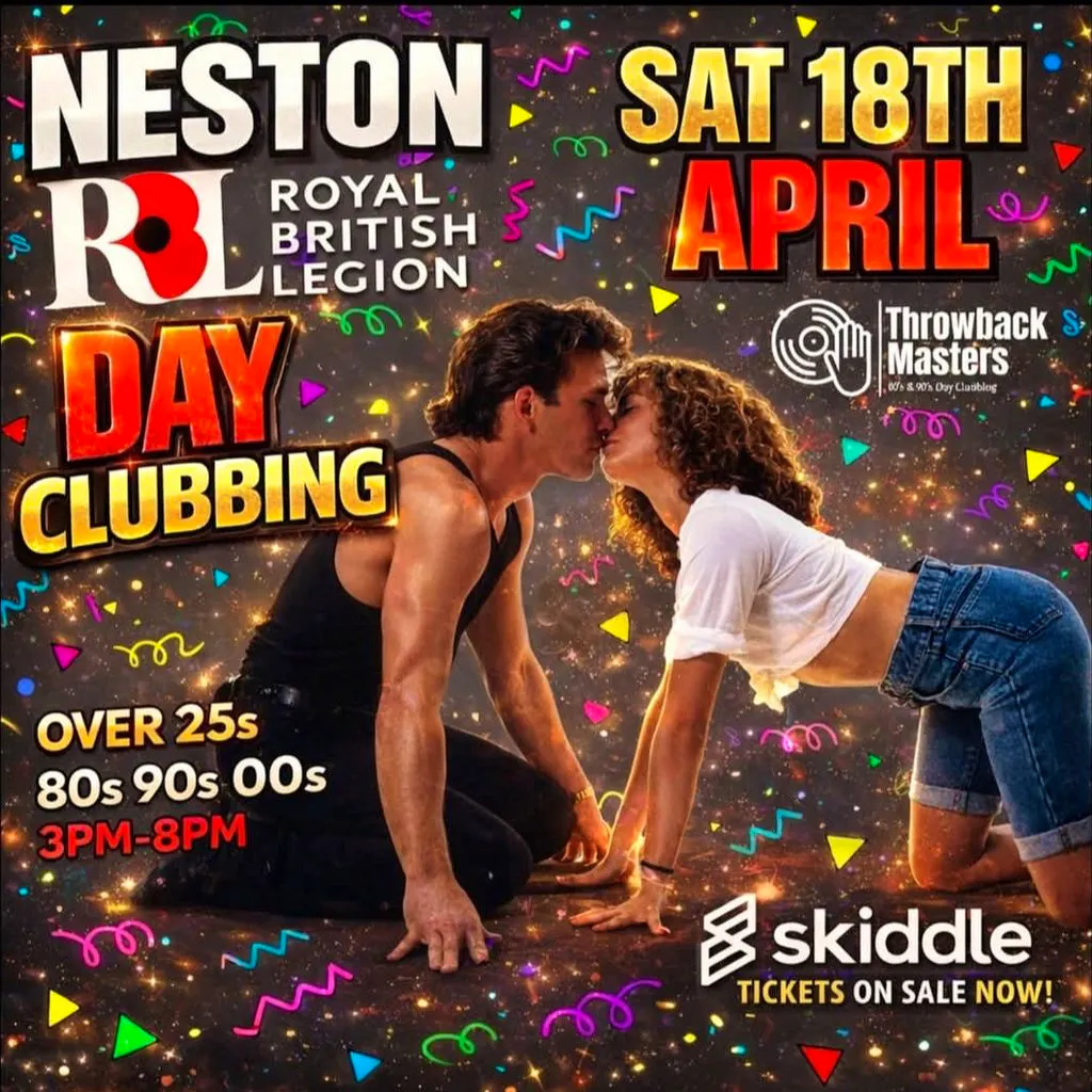 Throwback Masters Neston Over 25s Day Clubbing 80s 90s 00s Tunes at Neston Royal British Legion