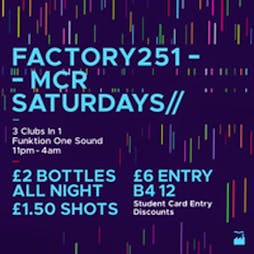 Factory 251:Saturday Tickets | FAC 251 The Factory Manchester  | Sat 6th August 2022 Lineup