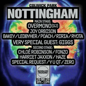 OVERMONO, GIGGS & MORE| Boiler Room: Nottingham at Colwick Park