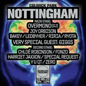 OVERMONO, GIGGS & MORE| Boiler Room: Nottingham at Colwick Park