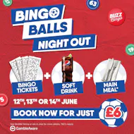 Bingo Balls: Eat, Drink & Play for £6 - Buzz Bingo Wigan Town at Buzz Bingo Wigan Town