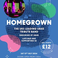 Homegrown - the UK's leading UB40 tribute band at John Street Social