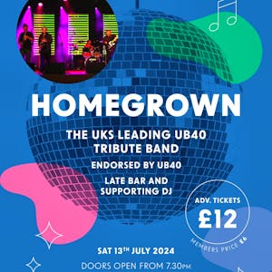 Homegrown - the UK's leading UB40 tribute band