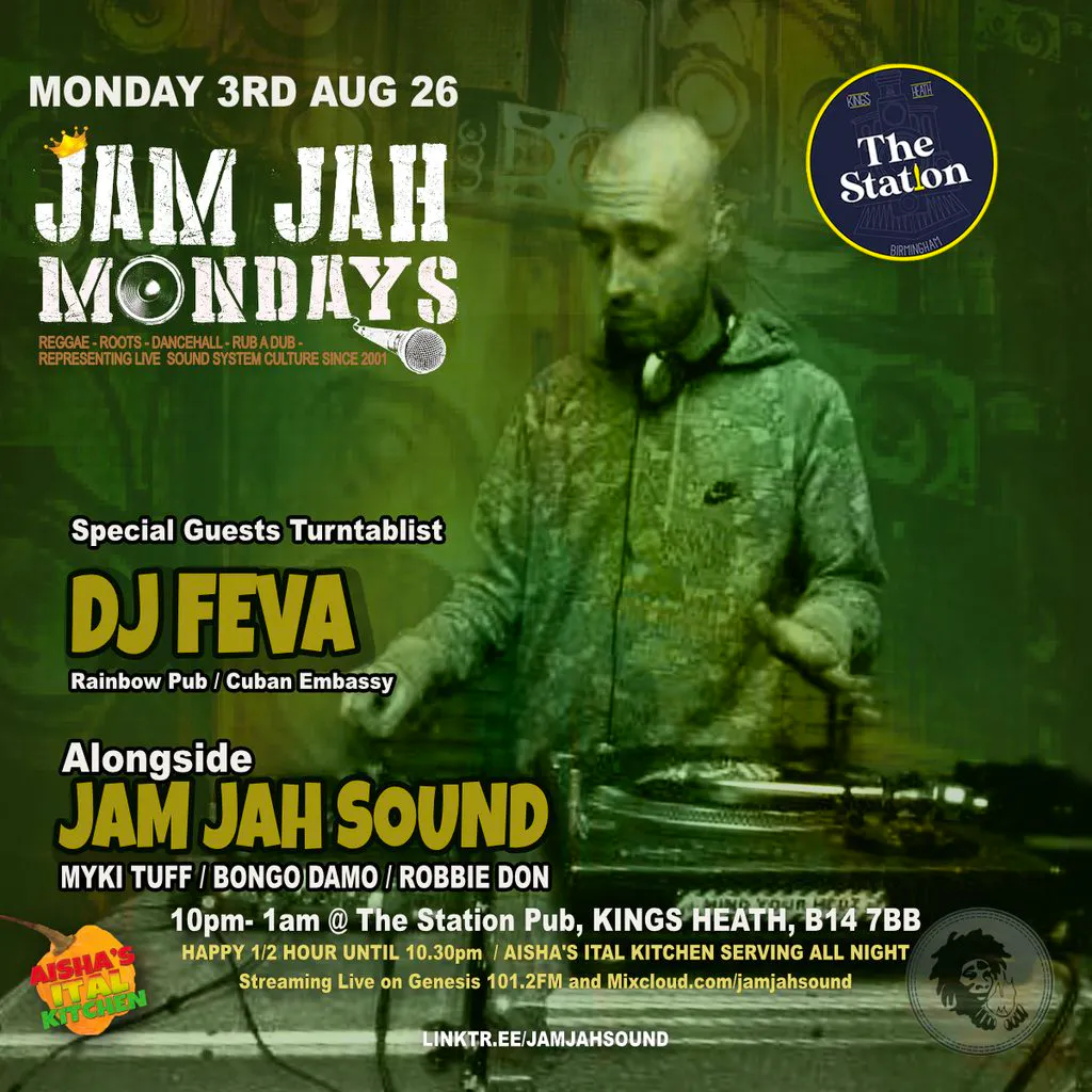 Jam Jah Mondays ft DJ Feva at The Station Pub