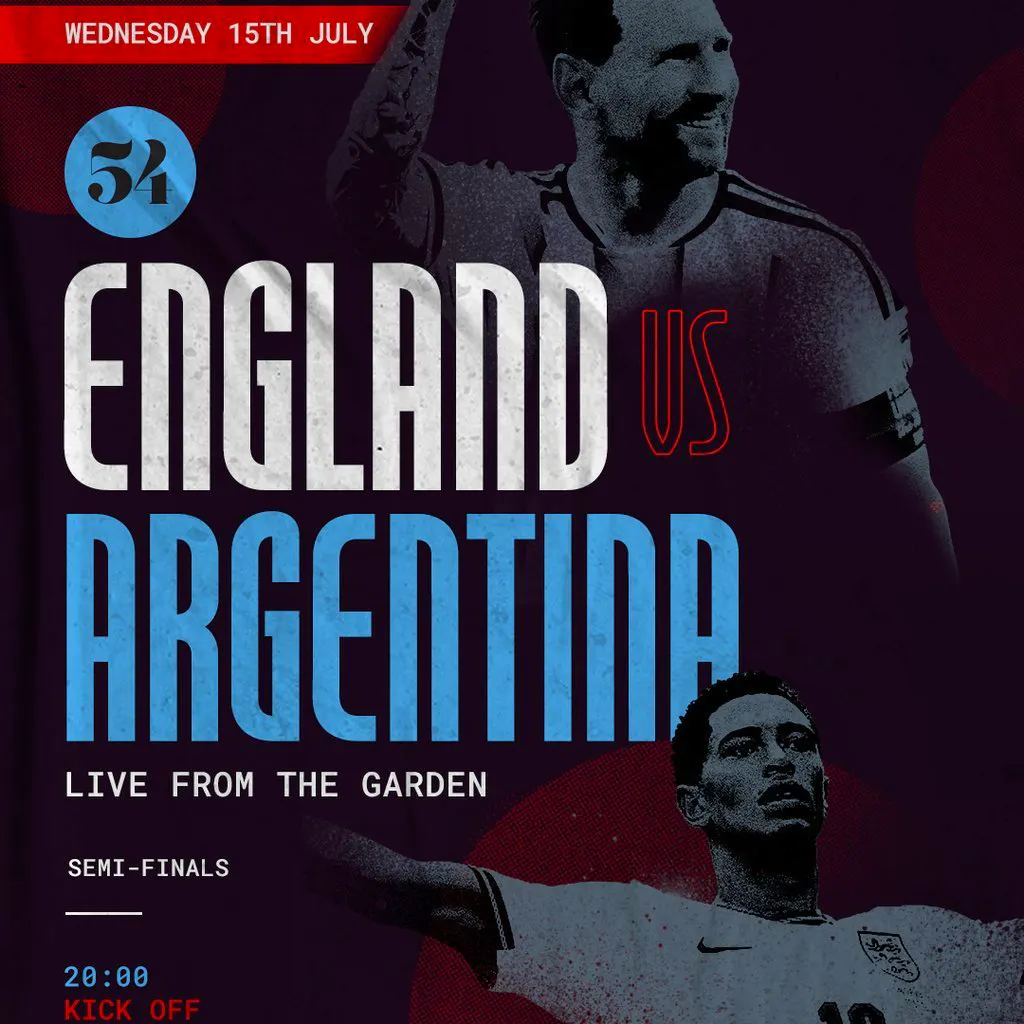 54 Presents: England vs Argentina at 54 LIVERPOOL