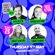 Mama's x Egan's Comedy: Jack Hester / Hannah Weetman + More at Mama Roux's