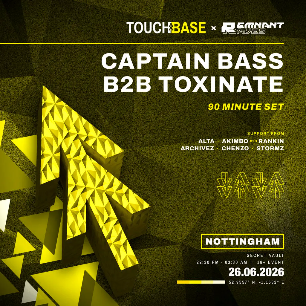 Captain Bass B2B Toxinate Nottingham at Secret Vault Nottingham