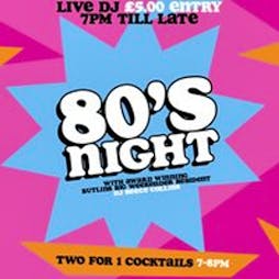 80's Night Tickets | The Lounge Club Southend-on-Sea  | Fri 15th November 2024 Lineup