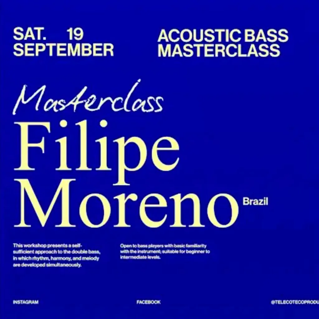 One Instrument: ACOUSTIC BASS MASTERCLASS by Filipe Moreno (BR) at The Bulls Head