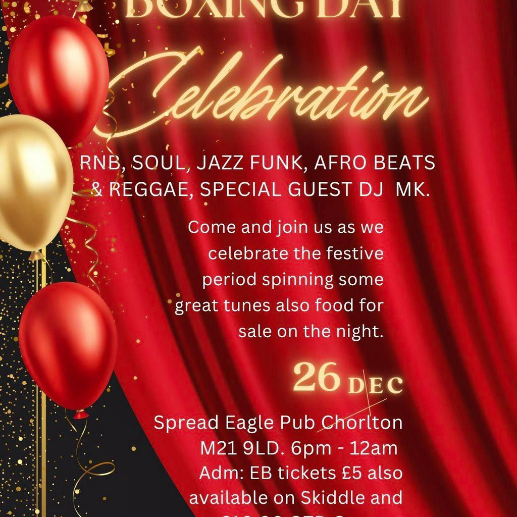 Boxing Day Celebration at The Spread Eagle Pub Chorlton Manchester M21 9LD