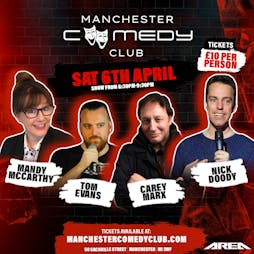 Manchester Comedy Club live with Nick Doody + Guests Tickets | Area Manchester Manchester  | Sat 6th April 2024 Lineup