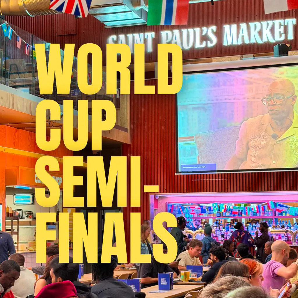 England World Cup Semi Final at Saint Pauls Market