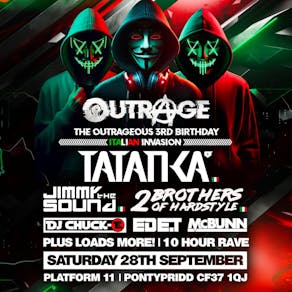 Outrage 'The Outrageous 3rd Birthday - Italian Invasion'