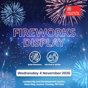 Lancashire Fire and Rescue Service Charity Firework Display 2026