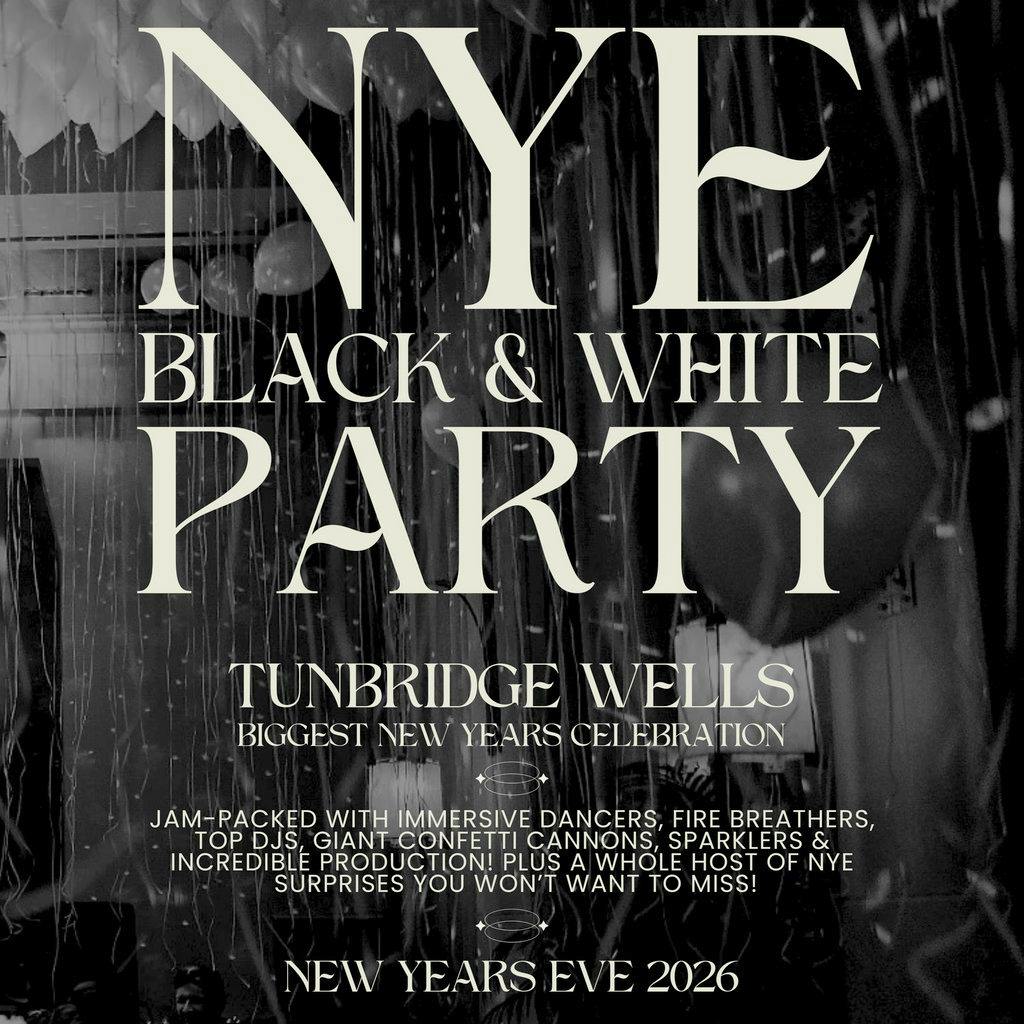 New Years Eve Black & White Party 2026 at The Manor House Tunbridge Wells