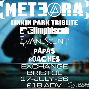 Meteora Linkin Park| Nu Revolution Tour 2026 | Exchange Bristol