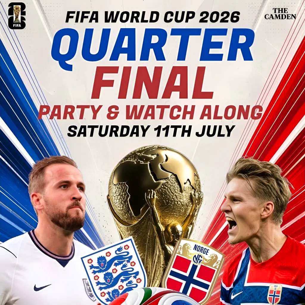 England vs Norway - FIFA World Cup 2026 Quarter Final at The Camden