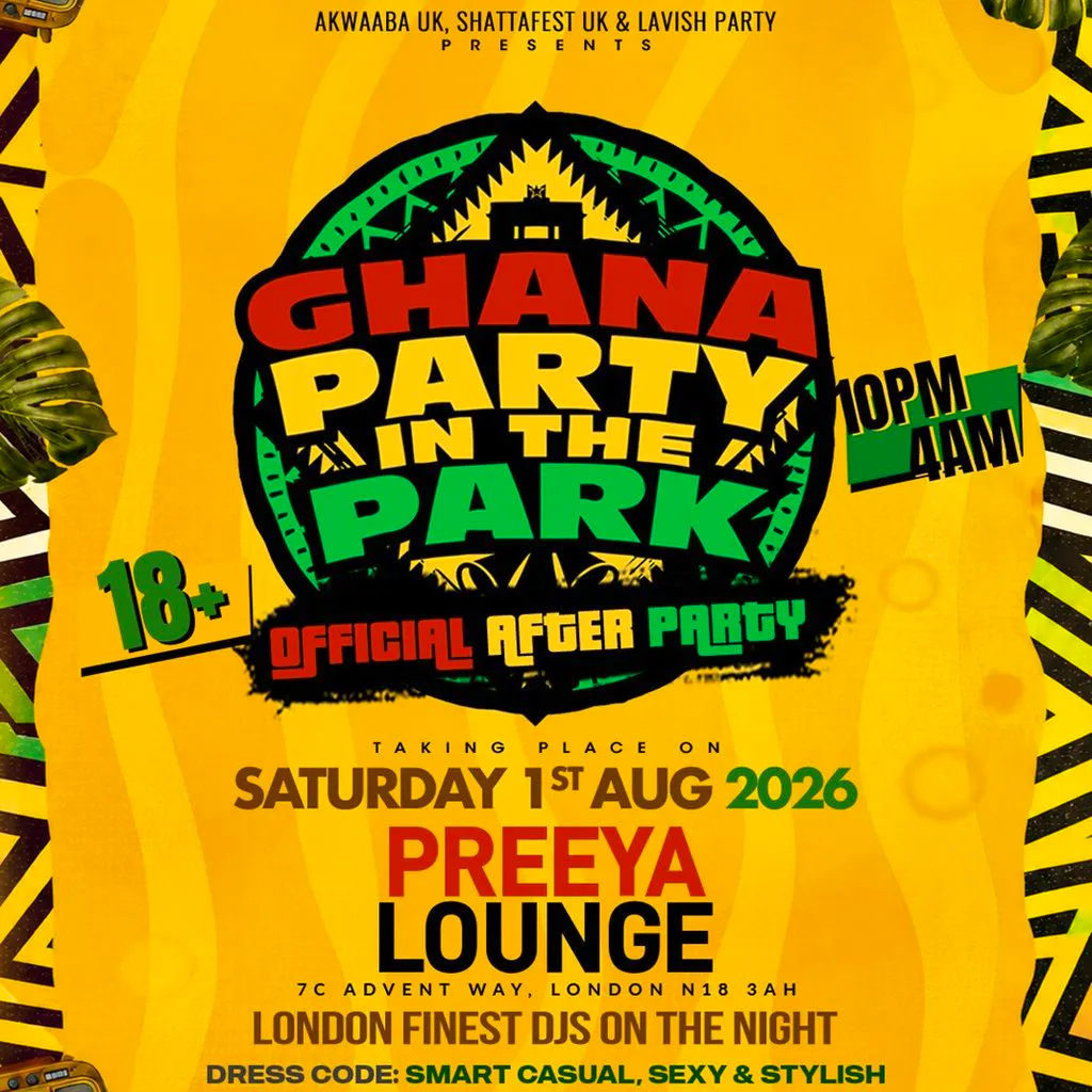 Ghana Party In The Park & ShattaFest UK After Party at Peeya Lounge