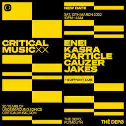 Critical Sound XX - Plymouth Tickets | THE DEPO Plymouth  | Sat 12th March 2022 Lineup