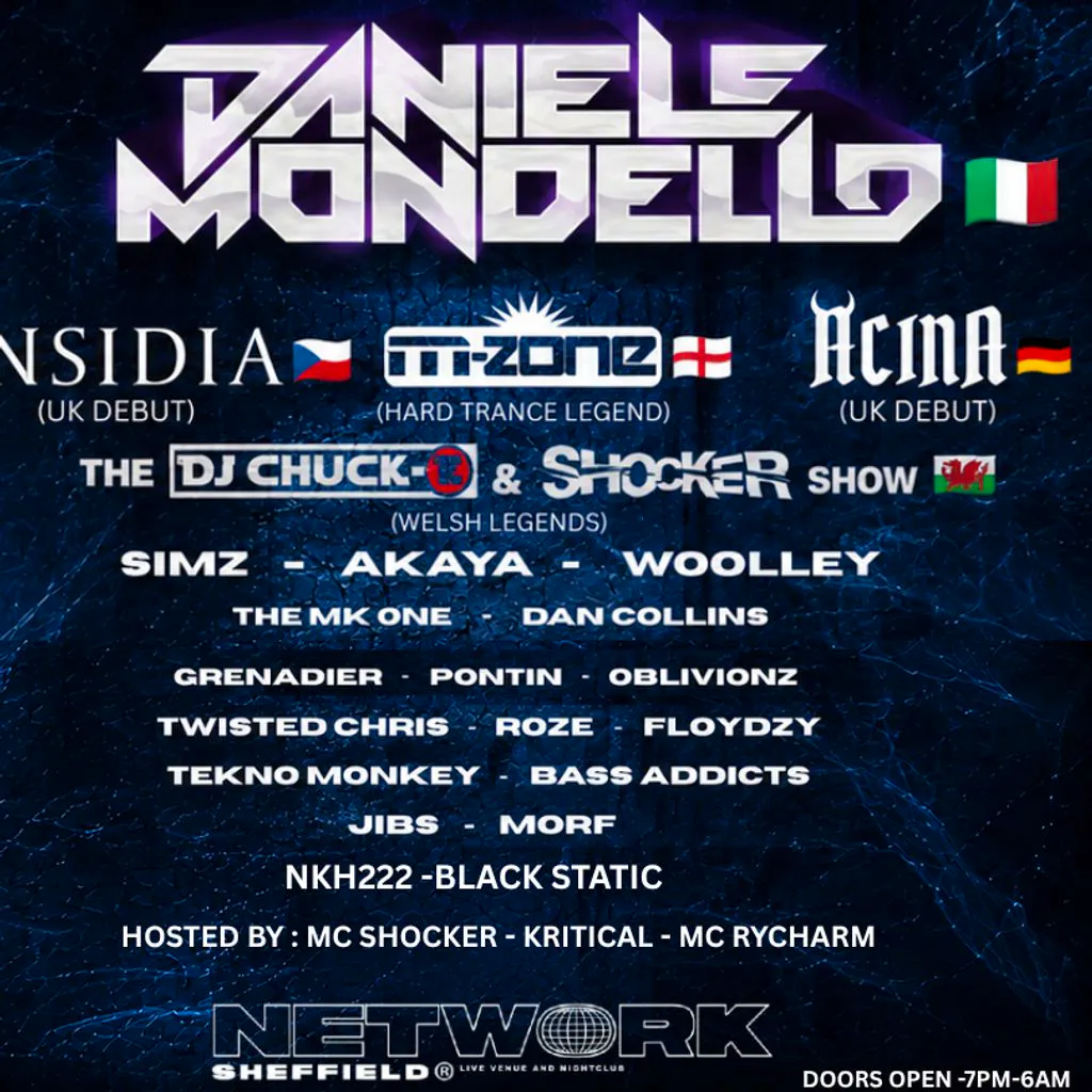 NORTHBASS x TIK-TECH FT DANIELE MONDELLO, ACINA, INSIDIA &MORE at Network Sheffield 14 16 Matilda Street S14qd