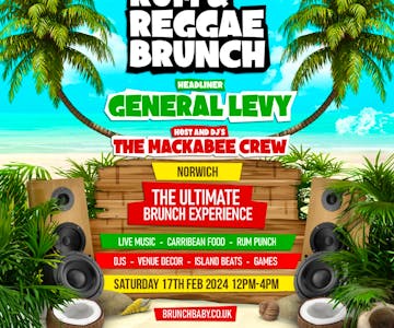 Rum & Reggae Brunch with General Levy - Norwich