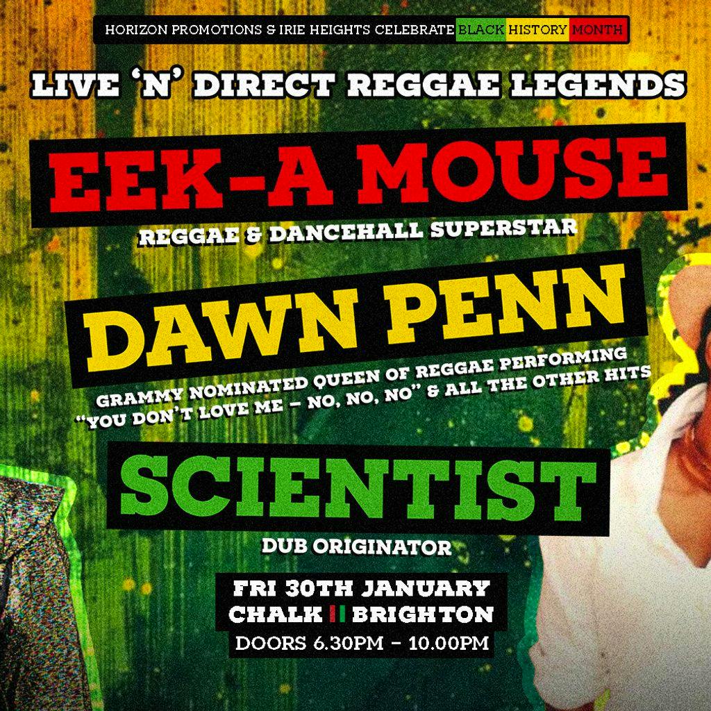 Eek A Mouse, Dawn Penn, Scientist, Friday 30th Jan, Chalk, BTN at BRIGHTON, CHALK