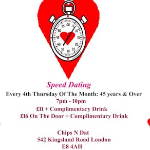 Speed Dating 45 Years & Over. Thursdays