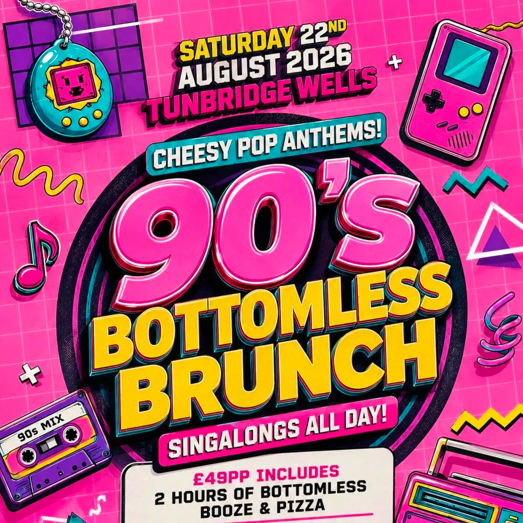 90's Bottomless Brunch - Singalong Pop Anthems at The Manor House Tunbridge Wells