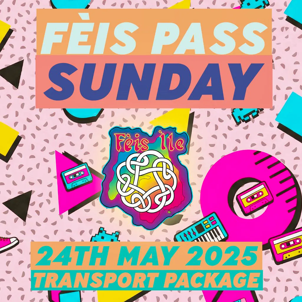 Fèis Pass. Sunday 24th May. To Bruichladdich for 11:00am. at Ramsay Hall Port Ellen Islay