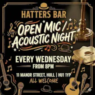 Acoustic Wonderland Open Mic at Hatters Cafe Bar special guest at The Mad Hatter Cafe Bar