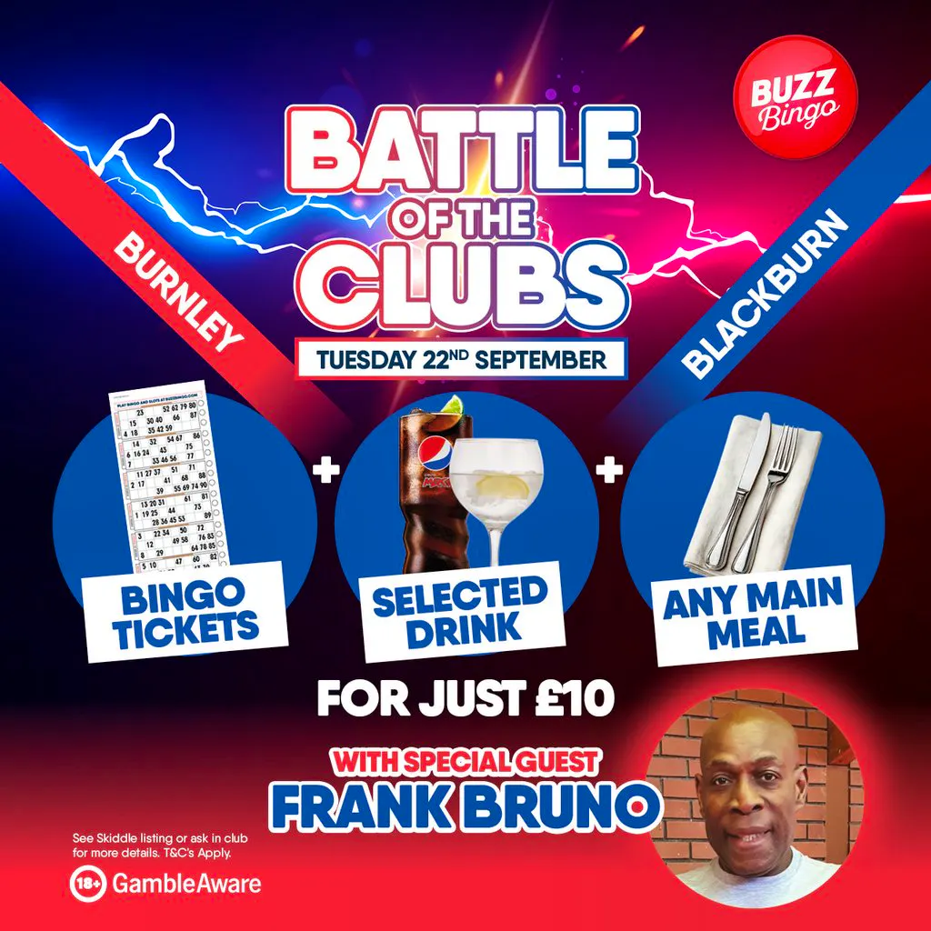 Battle of the Clubs with Frank Bruno 22/09 - Burnley at Buzz Bingo Burnley