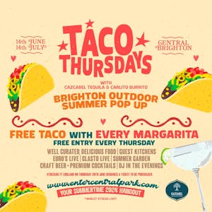 Central Park Taco Thursday - Cazcabel Tequila & Carlito Burrito
