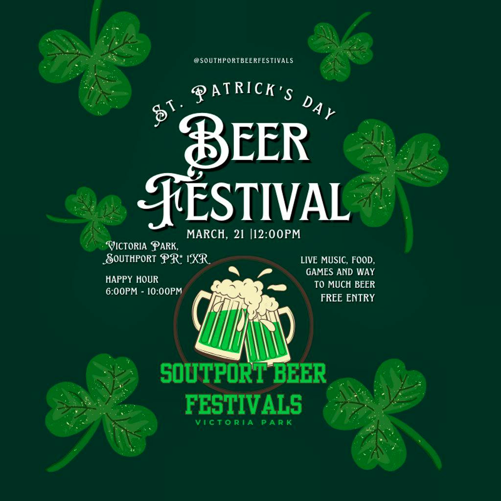 St Patricks Beer Hall Shindig! Evening Session at Victoria Park, Southport